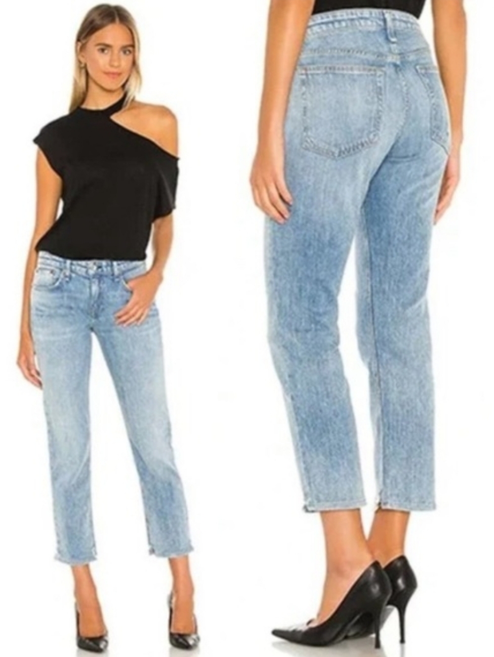 Rag and Bone Dre Low Rise‎ Slim Boyfriend Arrow High Jeans Capri